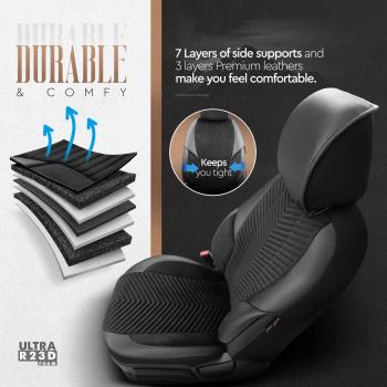 Auto Sitzbezug Set Universal Vorne und Hinten Komfortabel Komplett Set